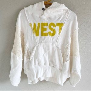 We the Free WEST Yellow Blockprint Hood Sweatshirt